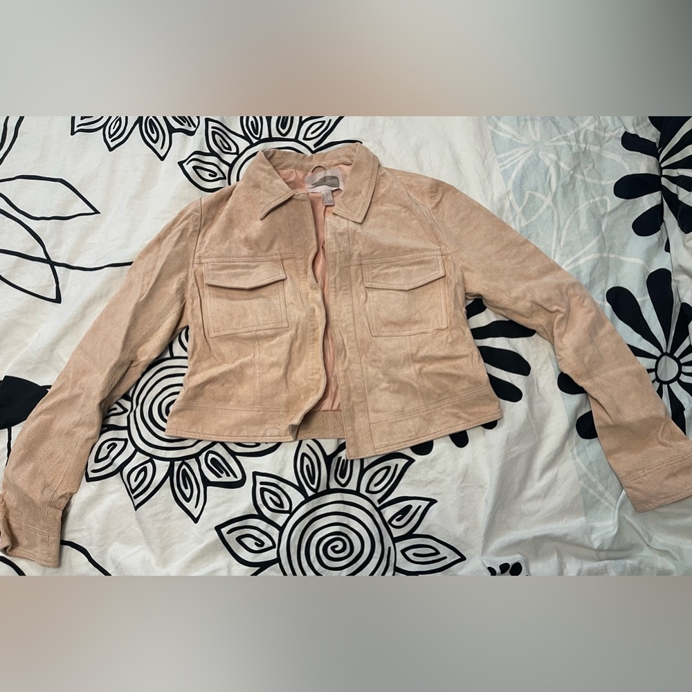 Forever 21 light pink leather jacket